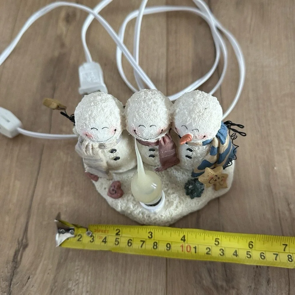 VTG Crazy‎ Mountain Snowman Figurine Night Light Lamp Winter Christmas Plug In
